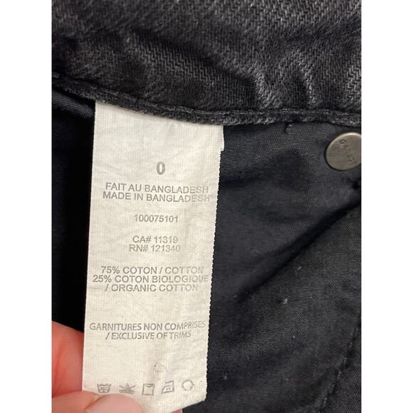 Garage denim black distressed vintage straight jeans, size: 0/ 24 - Picture 4 of 13